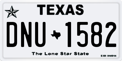 TX license plate DNU1582