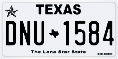 TX license plate DNU1584