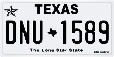 TX license plate DNU1589