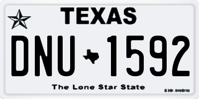 TX license plate DNU1592
