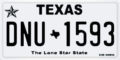 TX license plate DNU1593