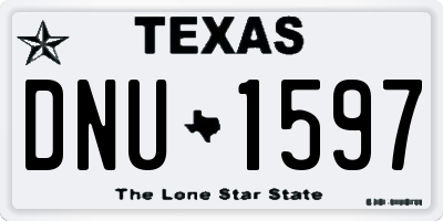 TX license plate DNU1597