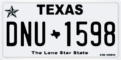 TX license plate DNU1598