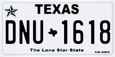 TX license plate DNU1618