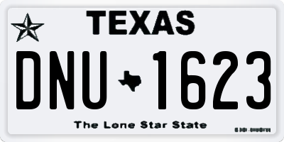 TX license plate DNU1623