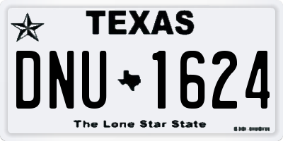 TX license plate DNU1624