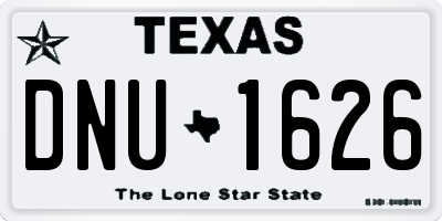 TX license plate DNU1626