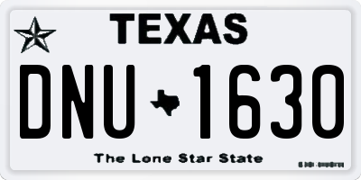 TX license plate DNU1630