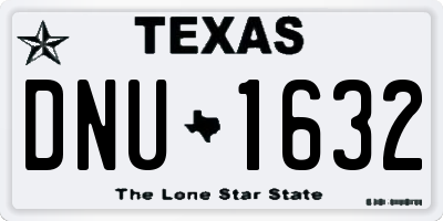 TX license plate DNU1632