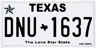 TX license plate DNU1637
