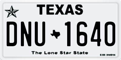 TX license plate DNU1640
