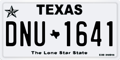 TX license plate DNU1641