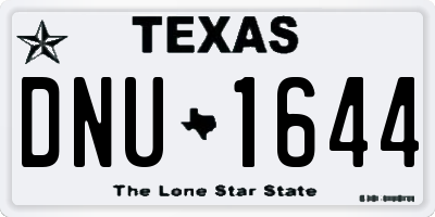 TX license plate DNU1644