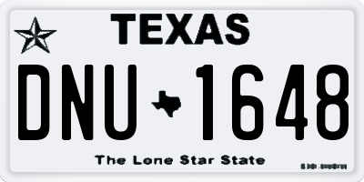 TX license plate DNU1648