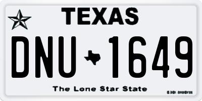 TX license plate DNU1649