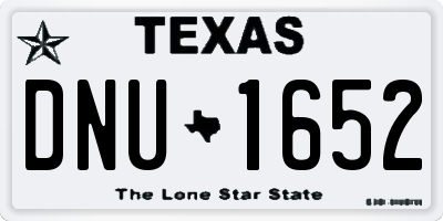 TX license plate DNU1652