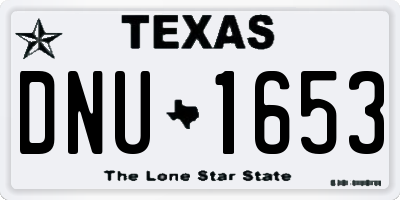 TX license plate DNU1653