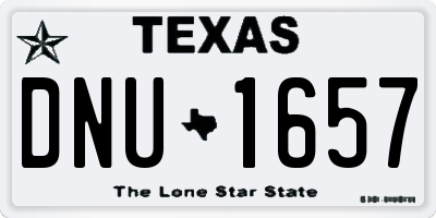 TX license plate DNU1657