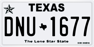 TX license plate DNU1677