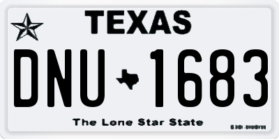 TX license plate DNU1683