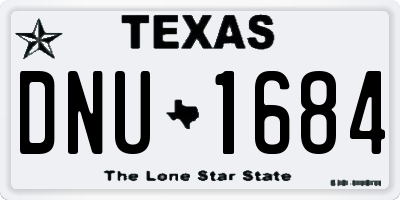TX license plate DNU1684