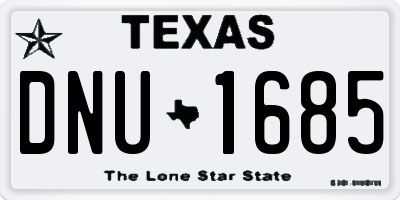 TX license plate DNU1685