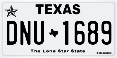 TX license plate DNU1689