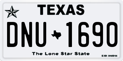 TX license plate DNU1690