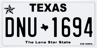 TX license plate DNU1694