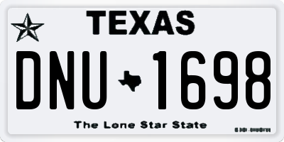 TX license plate DNU1698