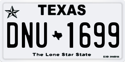 TX license plate DNU1699