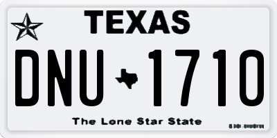 TX license plate DNU1710