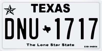 TX license plate DNU1717