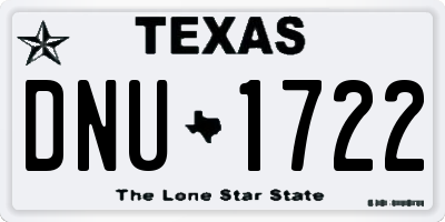 TX license plate DNU1722