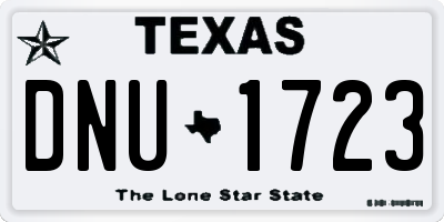 TX license plate DNU1723