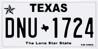 TX license plate DNU1724