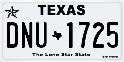 TX license plate DNU1725