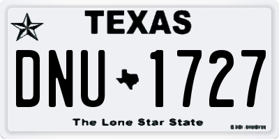 TX license plate DNU1727