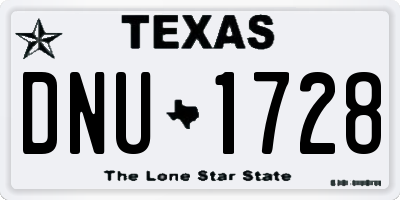 TX license plate DNU1728