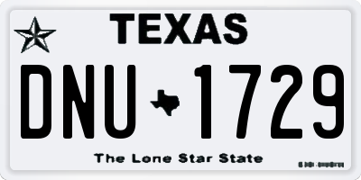 TX license plate DNU1729