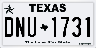 TX license plate DNU1731