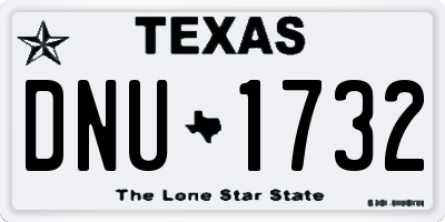 TX license plate DNU1732