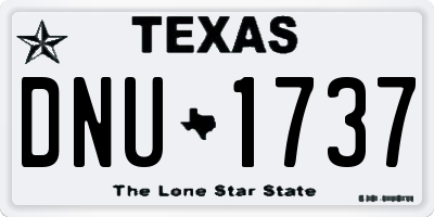 TX license plate DNU1737