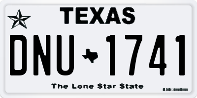 TX license plate DNU1741