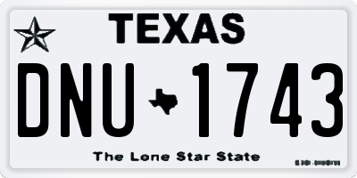 TX license plate DNU1743