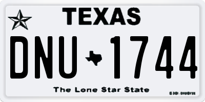 TX license plate DNU1744