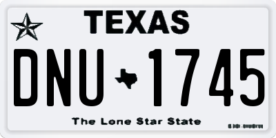 TX license plate DNU1745