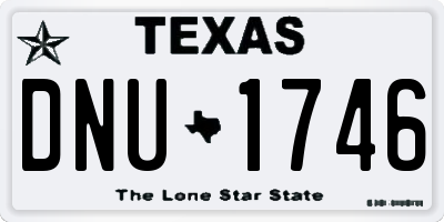 TX license plate DNU1746