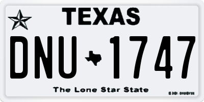 TX license plate DNU1747