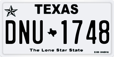 TX license plate DNU1748